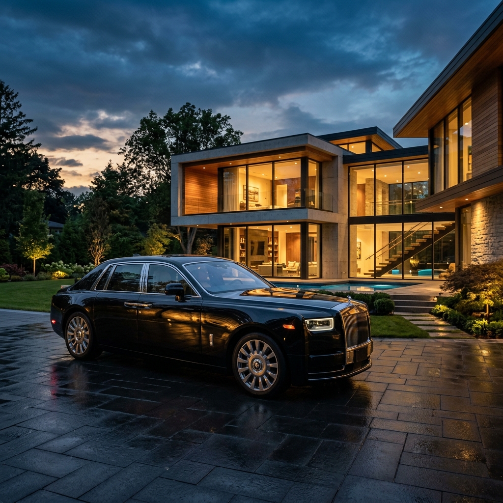 Black Rolls-Royce luxury car